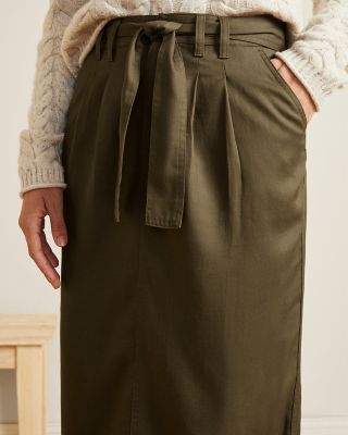 TENCEL™ & Linen Trouser Skirt | Garnet Hill