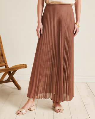 Recycled Pleated Maxi Skirt