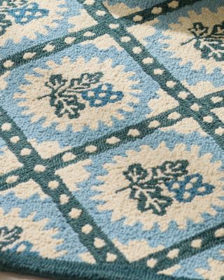Garden Trellis Hooked Wool Rug | Garnet Hill
