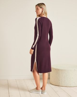 chinese dress ladies Garnet Hill Red Burgandy Lace 3/4 Bell Sleeve Midi Lined Cocktail Shift  Dress 12