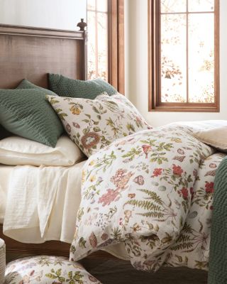 Botanical Garden Relaxed-Linen Duvet Cover | Garnet Hill