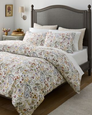 Flora Paisley Relaxed Organic-Cotton Sateen Sheet Set | Garnet Hill
