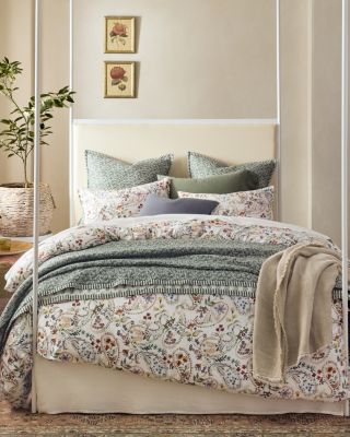 Flora Paisley Relaxed Organic-Cotton Sateen Sheet Set | Garnet Hill