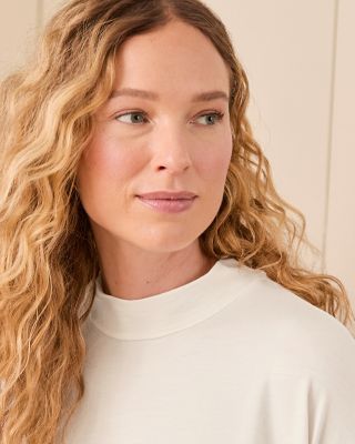 Comfort Knit Mock-Neck Tee | Garnet Hill