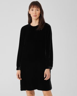 Eileen fisher hotsell black velvet dress