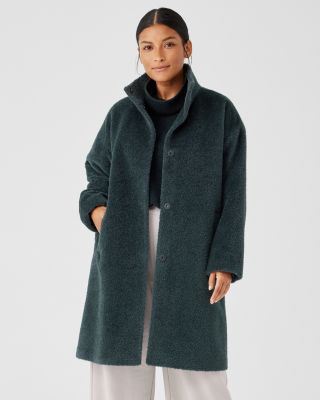 EILEEN FISHER Stand-Collar Coat | Garnet Hill