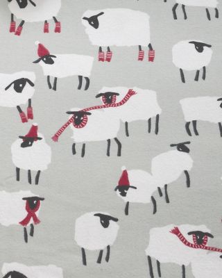 Cozy Sheep Organic-Cotton Flannel Sheet Set | Garnet Hill