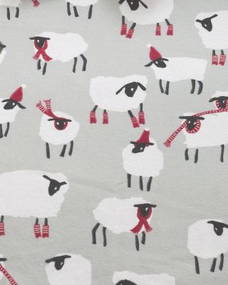 Cozy Sheep Organic-cotton Flannel Duvet Cover 