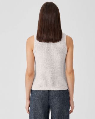 EILEEN FISHER Organic-Cotton Fluff Sleeveless Sweater | Garnet Hill