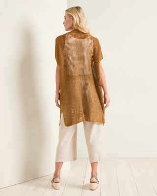 EILEEN FISHER Organic-Linen Délavé Cardigan | Garnet Hill