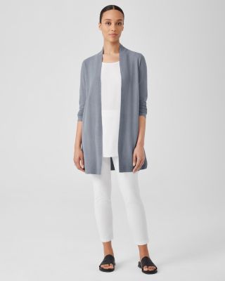 EILEEN FISHER Organic-Linen & Organic-Cotton Long Cardigan