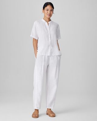 パンツ Pleated Lantern Pants EILEEN FISHER Organic-Linen Pleated Lantern Pants | Garnet Hill