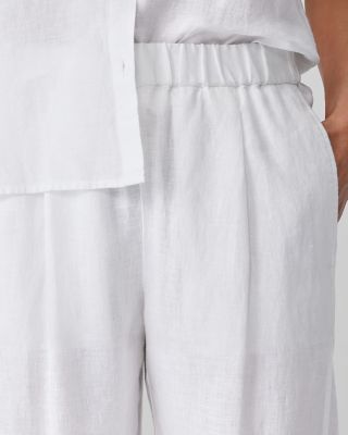 EILEEN FISHER Organic-Linen Pleated Lantern Pants | Garnet Hill