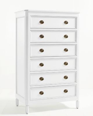 tall dresser white White And Macadamia 2 Drawer Tall Dresser White Natural Bedroom Wood main image 1