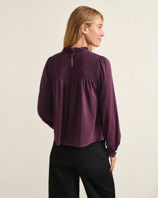 Ruffle-Edge Knit Top | Garnet Hill