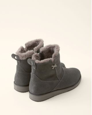 Emu chocolate beach selling mini metallic merino wool cow suede boot