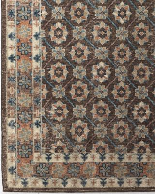 Botanical Tile Hand-Knotted Wool Rug | Garnet Hill