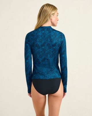High Tide Long-Sleeve Zip-Up Rashguard | Garnet Hill