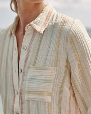 Popover Cotton Gauze Cover-Up | Garnet Hill