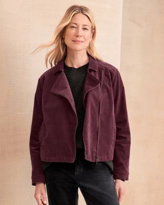 enof ジャケット EILEEN FISHER Velveteen Moto Jacket | Garnet Hill