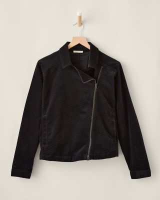 EILEEN FISHER Velveteen Moto Jacket Garnet Hill