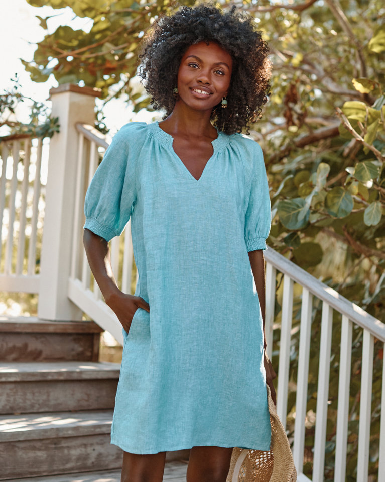 Amelia Linen Dress in Navy Amelia Linen Dress in Navy