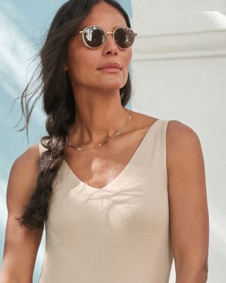 light grey knit dress MSAva Knit Turtleneck Dress