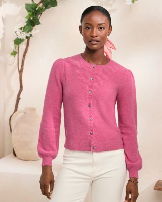 Layla Cashmere Mixed-Stitch Cardigan | Garnet Hill