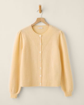 Layla Cashmere Mixed-Stitch Cardigan | Garnet Hill