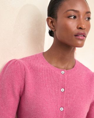 Layla Cashmere Mixed-Stitch Cardigan | Garnet Hill