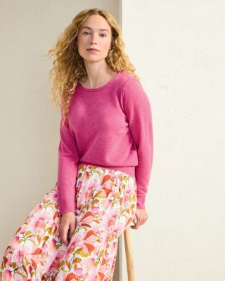 Remi Cashmere Braid-Detail Sweater | Garnet Hill