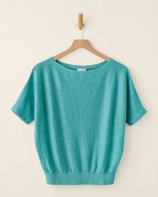 Erin Linen Dolman-Sleeve Sweater | Garnet Hill