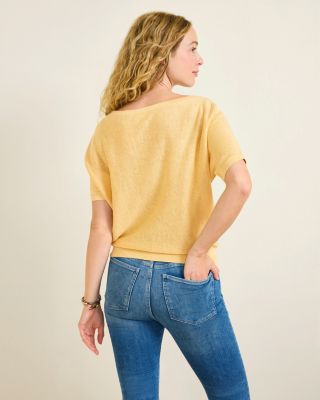 Erin Linen Dolman-Sleeve Sweater | Garnet Hill