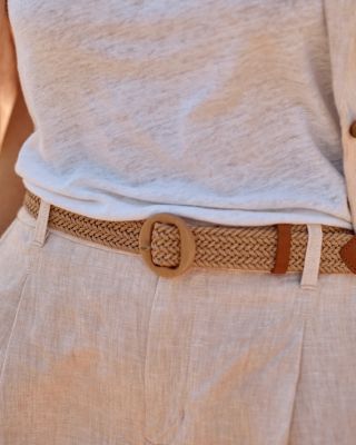 Braided Linen Belt | Garnet Hill