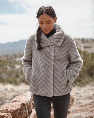 Faux feather jacket best sale