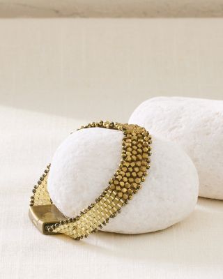 Martell Studio Brass Beaded Bracelet Garnet Hill