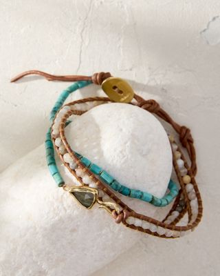Chan Luu Sedona Single Wrap Bracelet 18k Gold Vermeil