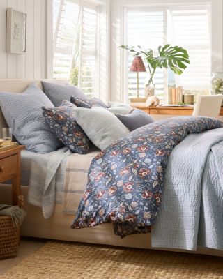 Madeline Floral Relaxed Organic-Cotton Sateen Sheet Set