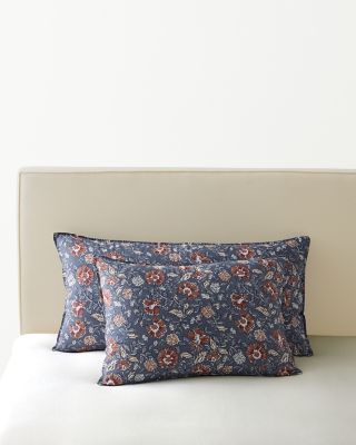 Madeline Floral Relaxed Organic-Cotton Sateen Sham | Garnet Hill
