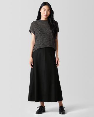 EILEEN FISHER Lightweight Boiled-Wool Skirt | Garnet Hill