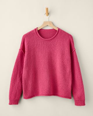 アイリーヌ EILEEN FISHER Peruvian Organic-Cotton Crimp Crewneck