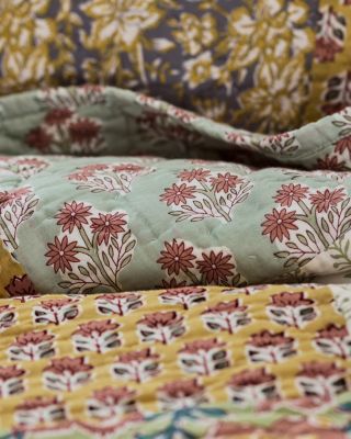 新品★Peak PatchworkQuiltedNORAGICoat Jyoti Organic-Cotton Patchwork Quilt | Garnet Hill