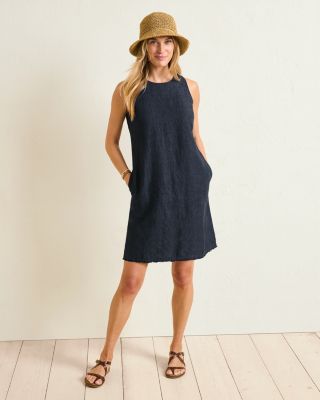 garnet hill linen fringe dress Harborside Linen Fringe-Hem Dress