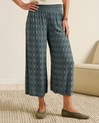 Rhea ECOVERO™ Cropped Wide-Leg Pants | Garnet Hill