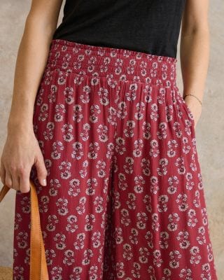 Rhea ECOVERO™ Cropped Wide-Leg Pants | Garnet Hill