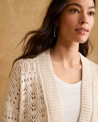 Dalia Linen & Organic-Cotton Cardigan | Garnet Hill