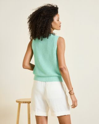 ニット+セーター little suzie Linen Cotton Mix Color Vest Zip Vest ~ Tobacco Wool/Cashmere – 3sixteen