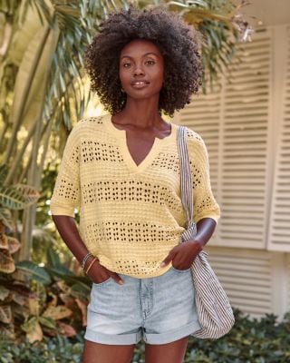 Boardwalk Linen & Organic-Cotton Popover | Garnet Hill