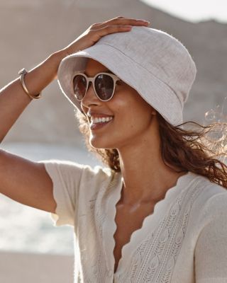 Beachcomber Linen Bucket Hat | Garnet Hill
