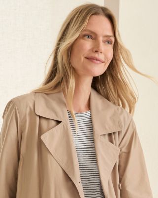 限定お値下げ中HYEON 2waytrench coat / beige正規品 EILEEN FISHER Light Cotton & Nylon Trench Coat | Garnet Hill